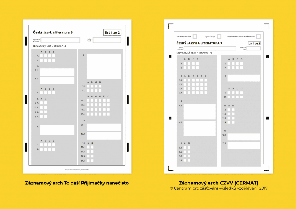To dáš přijímací zkoušky nanečisto CERMAT