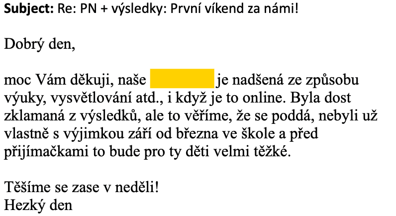 Recenze na přijímací zkoušky nanečisto