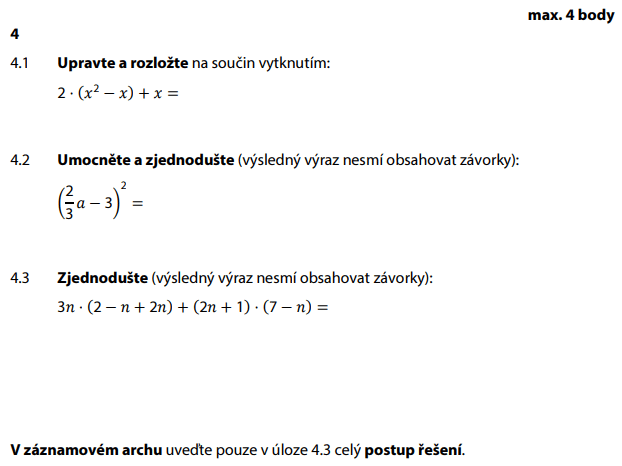 přijímací zkoušky z matematiky nejtěžší úlohy