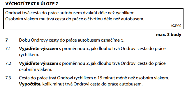 přijímací zkoušky z matematiky nejtěžší úlohy